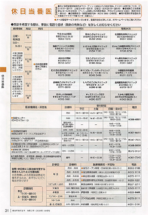 休日当番医情報の画像