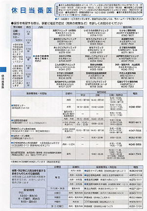 休日当番医情報の画像