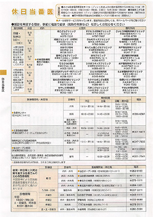 休日当番医情報の画像