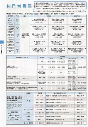 休日当番医情報の画像