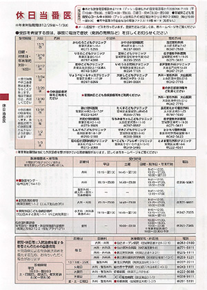 休日当番医情報の画像