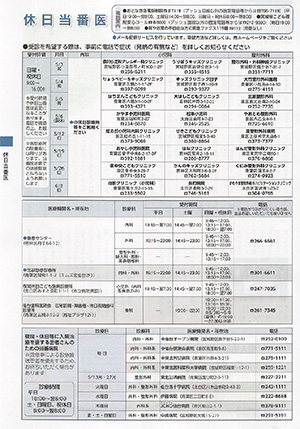 休日当番医情報の画像